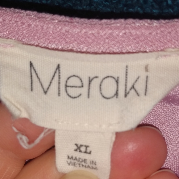 🔴 SALE Meraki Dusty Pink Ruffle Trim Faux Wrap Coquette Top - Picture 5 of 6